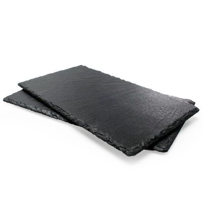 Set of Two 11" x 6" Slate Serving Boards