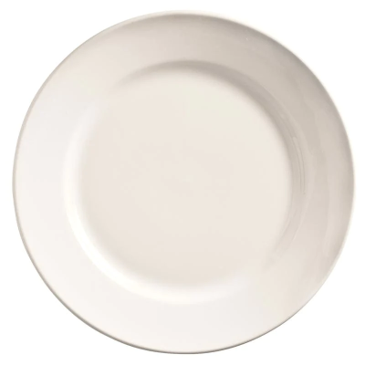 Assiette ronde à bord large 9,75" - Porcelana