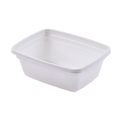 8 oz Rectangular Disposable Containers for Temp-Rite II - White (Box of 1000)
