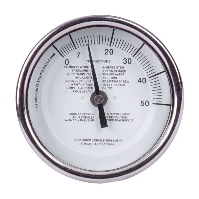 Thermometer, 5" dial, 12" stem