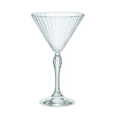 verre à martini en vitre transparente style année 20