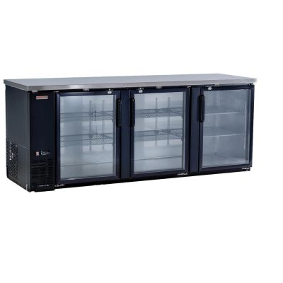 Réfrigérateur de bar 3 portes vitrées battantes - 90"