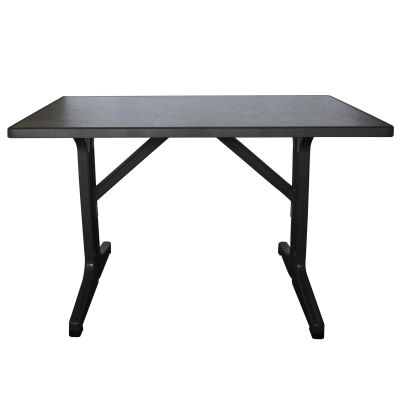 Table d'extérieur rectangulaire Omega 45" x 28" - Béton foncé et charbon