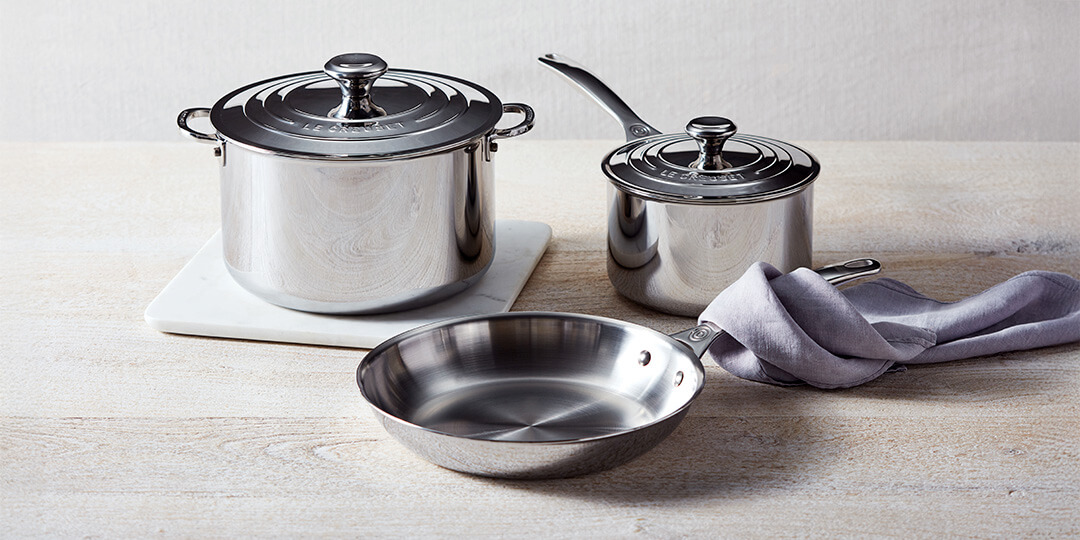 La collection en acier inoxydable Le Creuset est en promotion